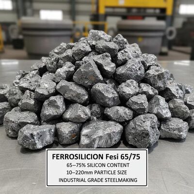Ferrosilicon FeSi 65/75 Silicon Iron Alloy with 65–75% Silicon Content and 10–220mm Particle Size for Industrial Grade Steelmaking
