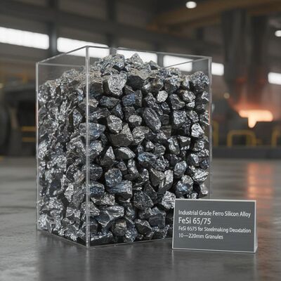 Industrial Grade Ferro Silicon Alloy FeSi 65/75 for Steelmaking Deoxidation with 10–220mm Granules